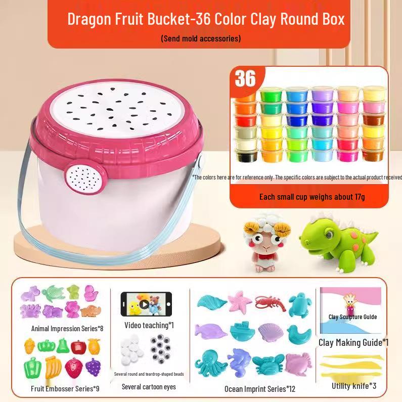 Super Light Non-Toxic Children's Clay Set - 36 Colors of Colored Plasticine for Kindergarten