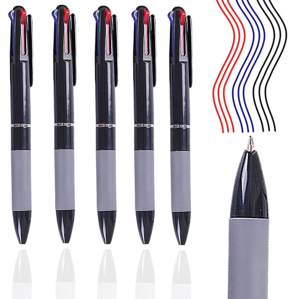 1/10Pcs Durable 3 in 1 Ballpoint Pens Red/Black/Blue Ink Color 0.7mm Ball Point Pen Writing Stationery Student