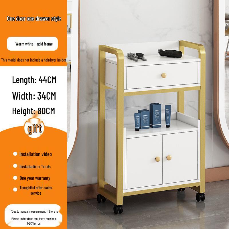 Salon Tool Cabinet with Universal Wheels: Perfect for Haircuts, Dyeing, and Perming