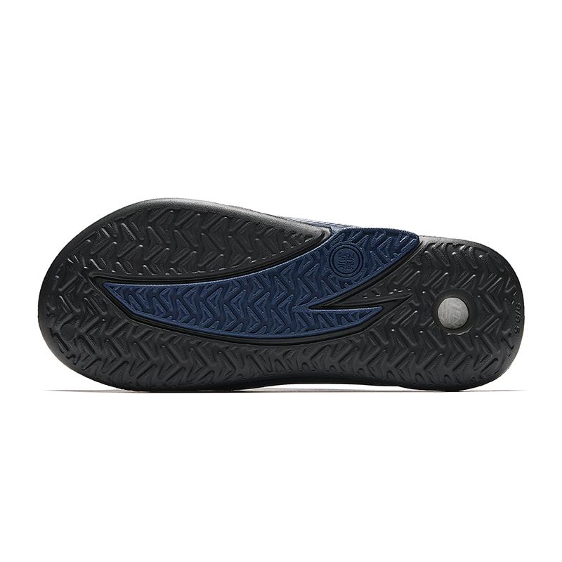 Anta Nitrogen Bubble Slip Resistant Abrasion Resistant Slide Slippers Men's Black Blue 912531808S-1