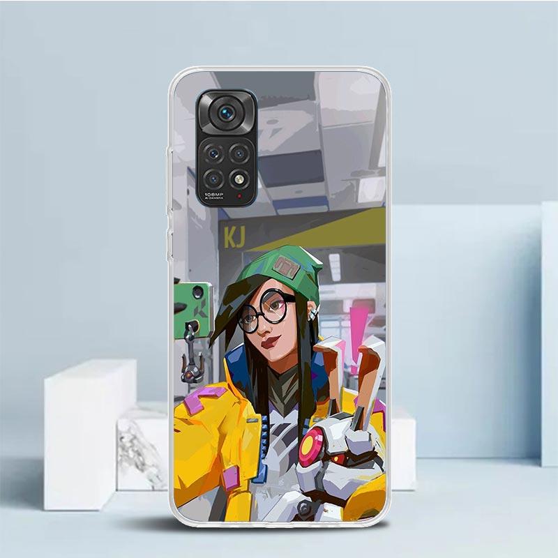 Valorant Killjoy Phone Case For Xiaomi Redmi Note 15 14 14S 13 12S 12 Pro Plus 11S 11 11T 11E 10S 10 + Soft TPU Back Cover Redmi