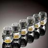2Pcs/6Pcs Luxurious Crystal Golden Foil S Glass, 0.5Oz/15Ml, Exquisite Handcrafted Spirits Glasses For Whiskey, Vodka Cup