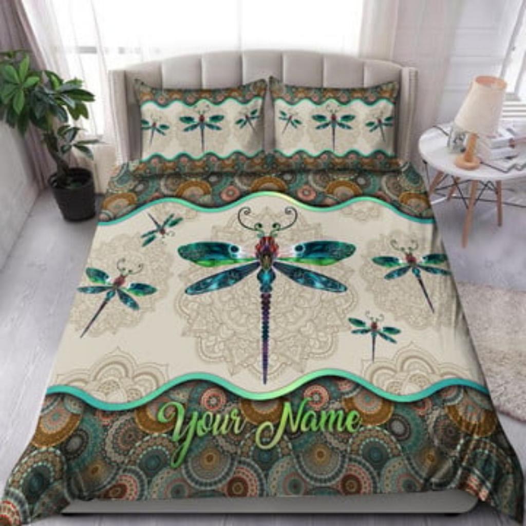 Tmarc Tee Personalized Hummingbird Purple Color Bed Set Cover Home Bedding Set