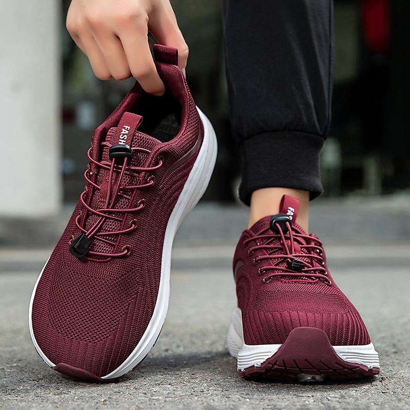Laufschuhe Breite Zehenpartie Neues Modell Herren Rutschfest Flachsohle Weiche Sohle Leicht Bequem Atmungsaktiv Sportschuhe Gehen