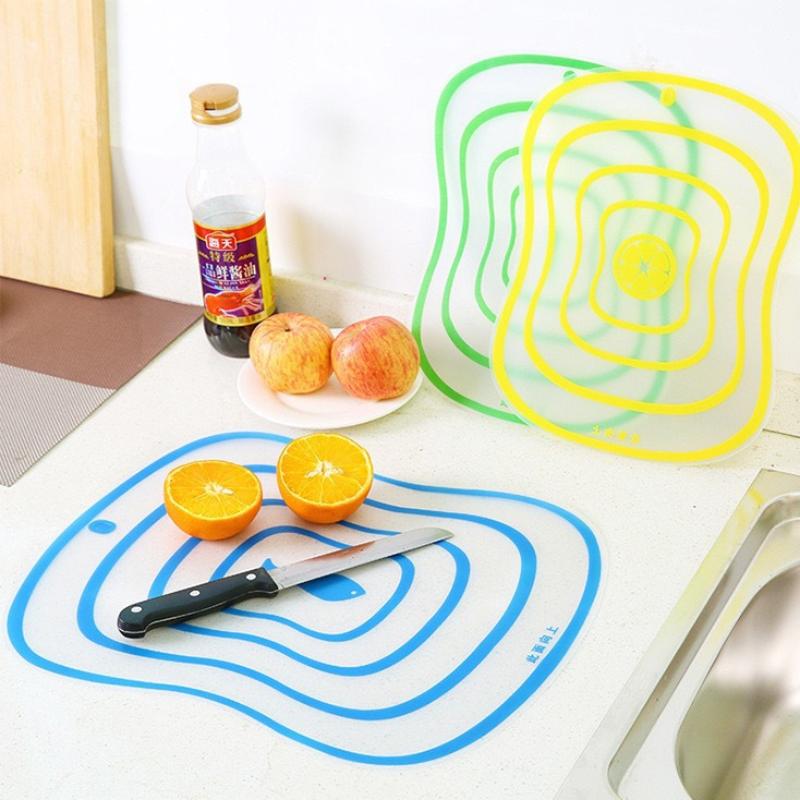 Kitchen Non-Slip Chopping Blocks Tool Flexible Transparent Cutting Board Kitchen Pp Cutting Boards Classification Chopping Board