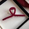 French Red Velvet Hair Clips Cute Hair Claw Clip Fashion Ponytail Barrettes Clip  Daily Life
