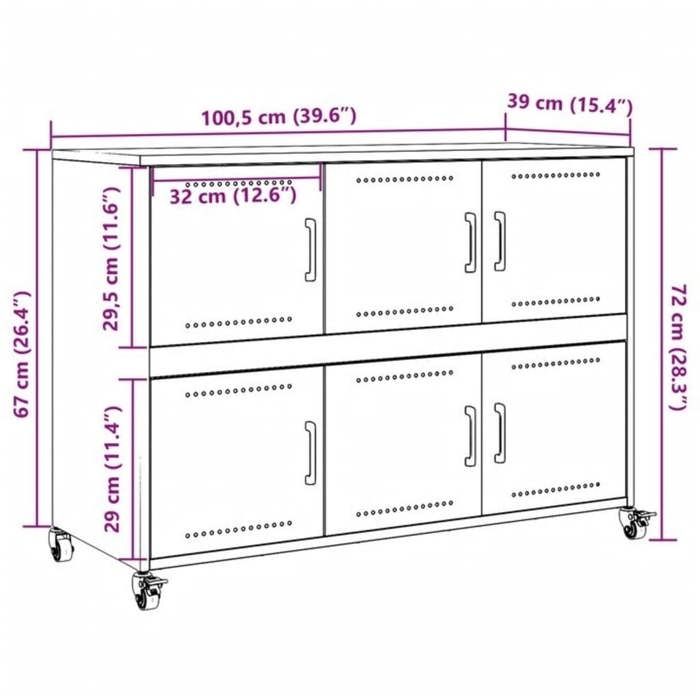VidaXL Buffet, Armoire avec Porte, Placard avec Rangement, Organisateur de Salle de Séjour Salon Maison Intérieur, Rose 846741