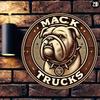 Vintage Mack Truck Bulldog Iron Wall Plaque Metal Sign Home Bar Office Decor