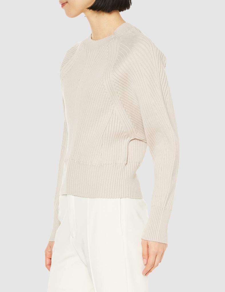 FRAY Mixed Rib Pullover FWNT231097 BEG F I.D. Women's