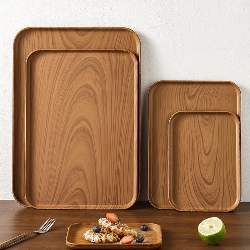 Ins-Style Imitation Wood Grain Serving Tray