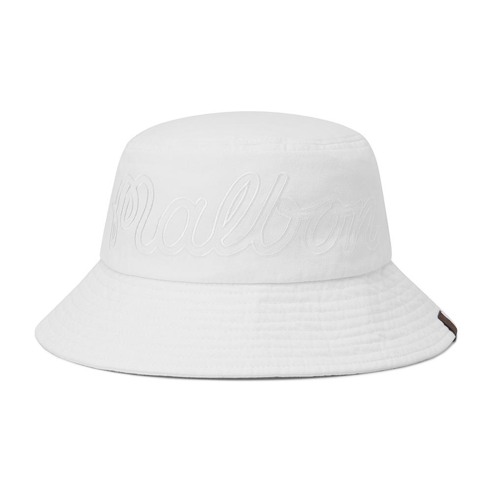MALBON GOLF New Basic Logo Bucket Hat Ivory
