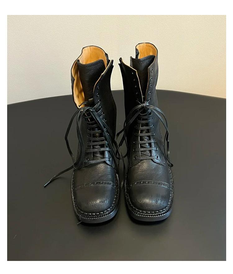 

Кожаные ретро британские ботинки Martin женские короткие ботинки резные средние тонкие женские ботинки Locomotive 40