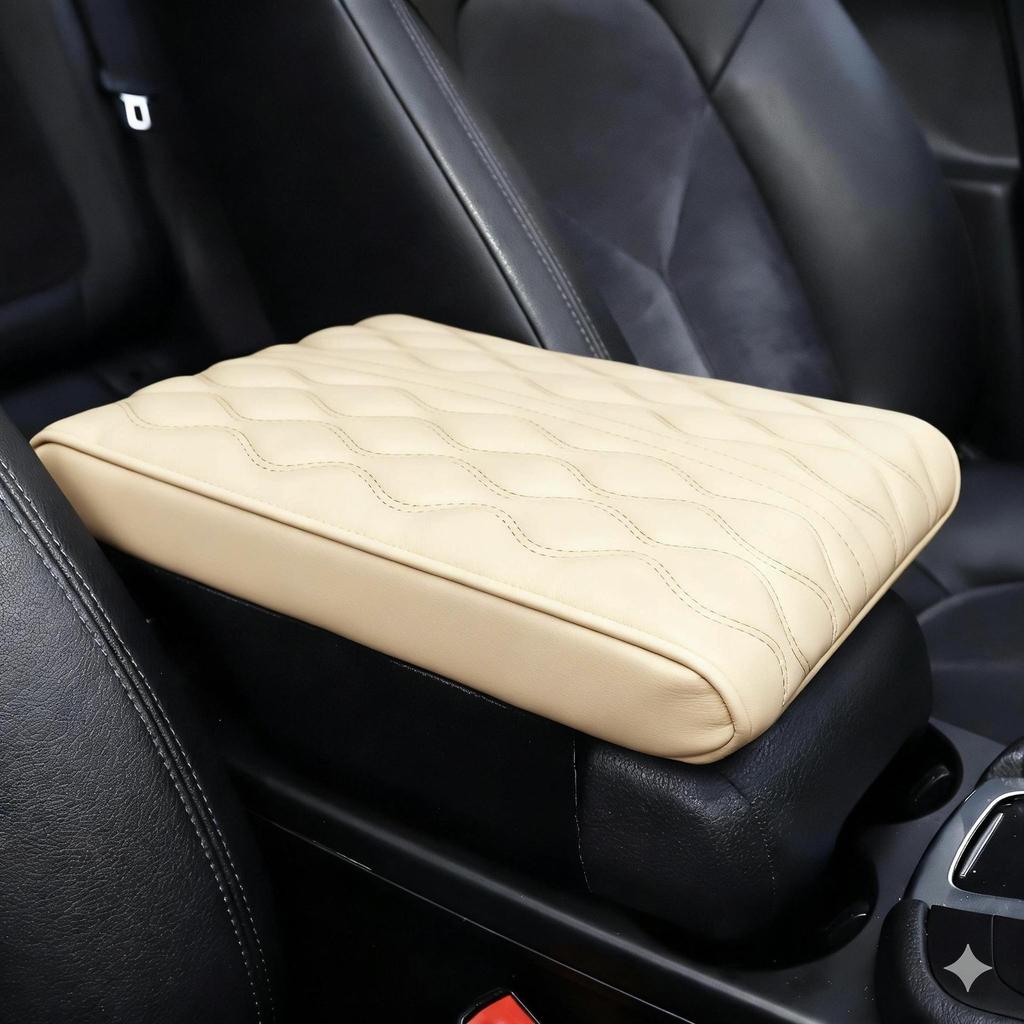 Universal Car Armrest Pad: Memory Foam Center Console Storage & Protective Cover