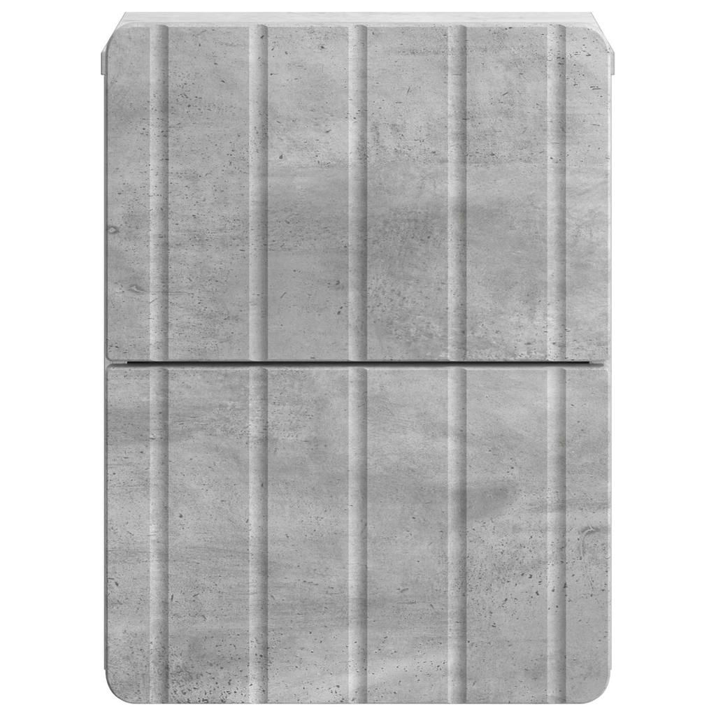 Wall Mounted Nightstand Concrete Grey 33 x 34.5 x 43 cm
