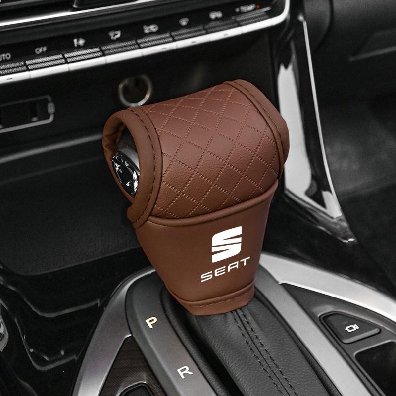 Rldf3 Fundas Antideslizantes de Cuero para Palanca de Cambios de Coche para SEAT Toledo Leon Exeo Mk3 Mk2 Ateca Altea Bolero Salsa