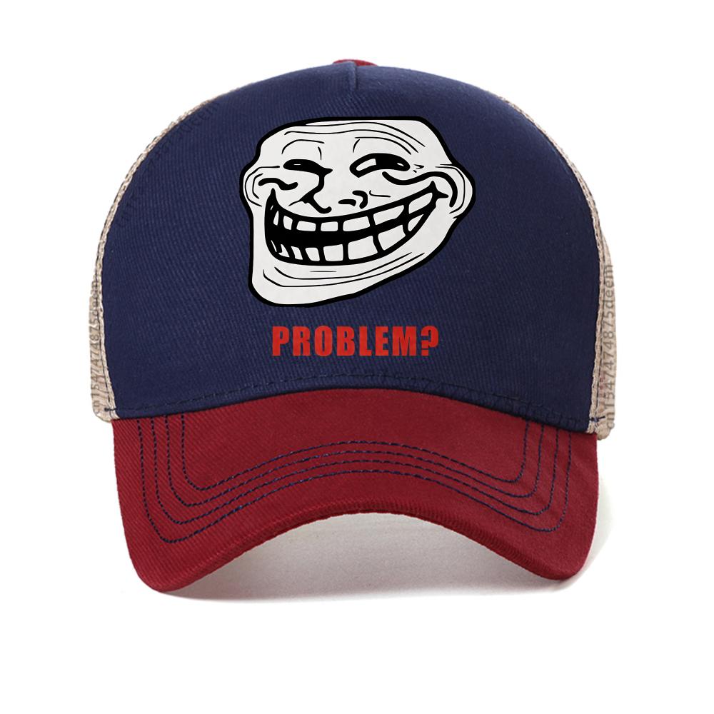 TROLLFACE MEME RAGE COMIC LUSTIG TROLL WITZ INTERNET Baseballkappe Herren Damen Freizeit Snapback Hut Verstellbar Netz Trucker Hüte