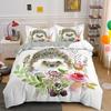 Hedgehog Duvet Cover King Queen 3D Lovely Animal Bedding Set For Kids Teens Adults Wildlife Quilt Cover Pillowcase Child Gifts
