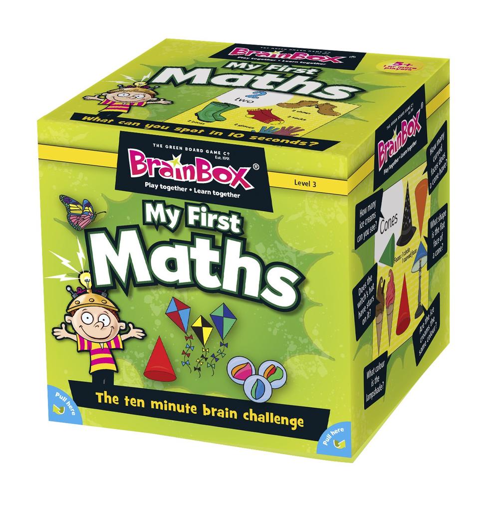 Green Board Games Brainbox English Card Game First Math Edition 90039