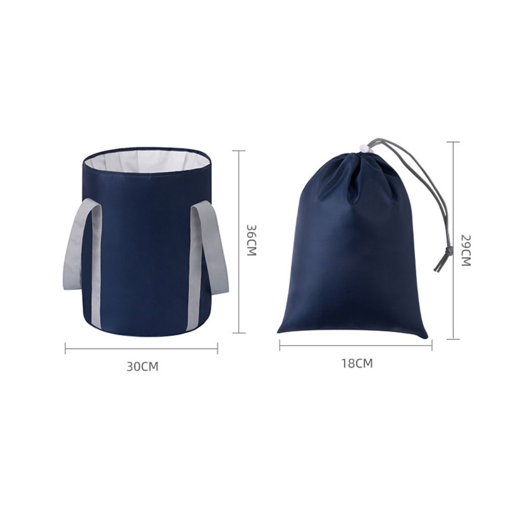 Baie de picioare portabilă albastră, bazin mare impermeabil pentru înmuierea picioarelor, găleată cu mânere, pliabilă, geantă pentru cadă de picioare, dormitor