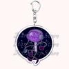 Hot Game Characters Keychain for Accessories Bag Firey Ruby Teardrop Flower Pin Coiny Price Tag Keyring Jewelry Fans Gamer Gifts
