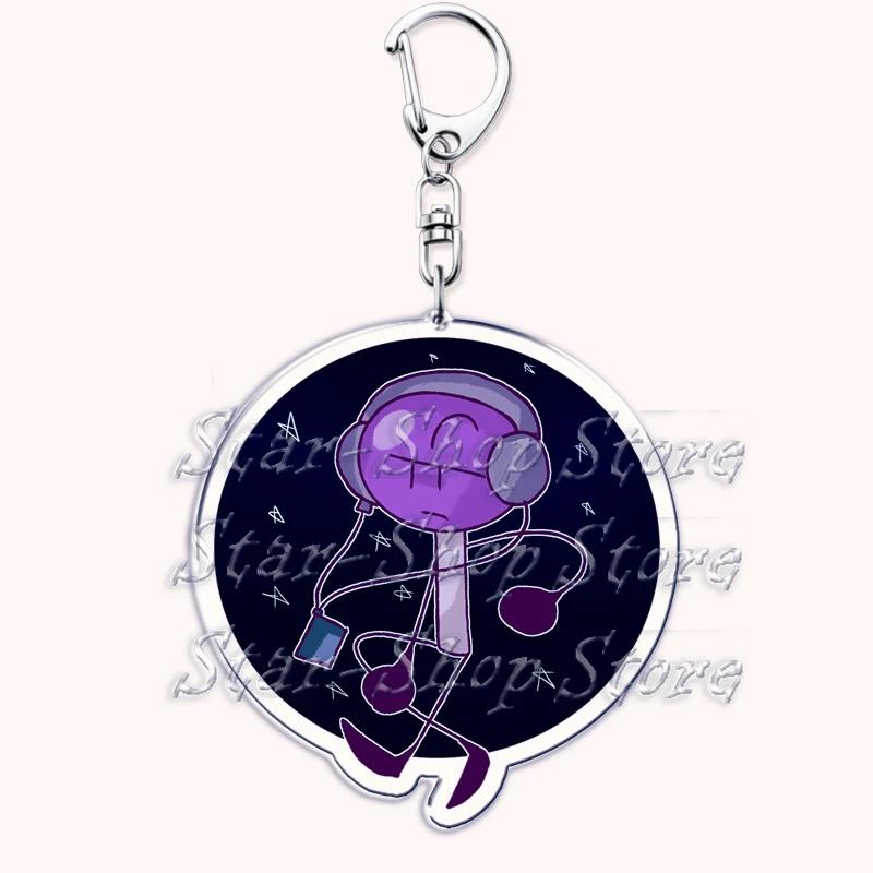 Hot Game Characters Keychain for Accessories Bag Firey Ruby Teardrop Flower Pin Coiny Price Tag Keyring Jewelry Fans Gamer Gifts