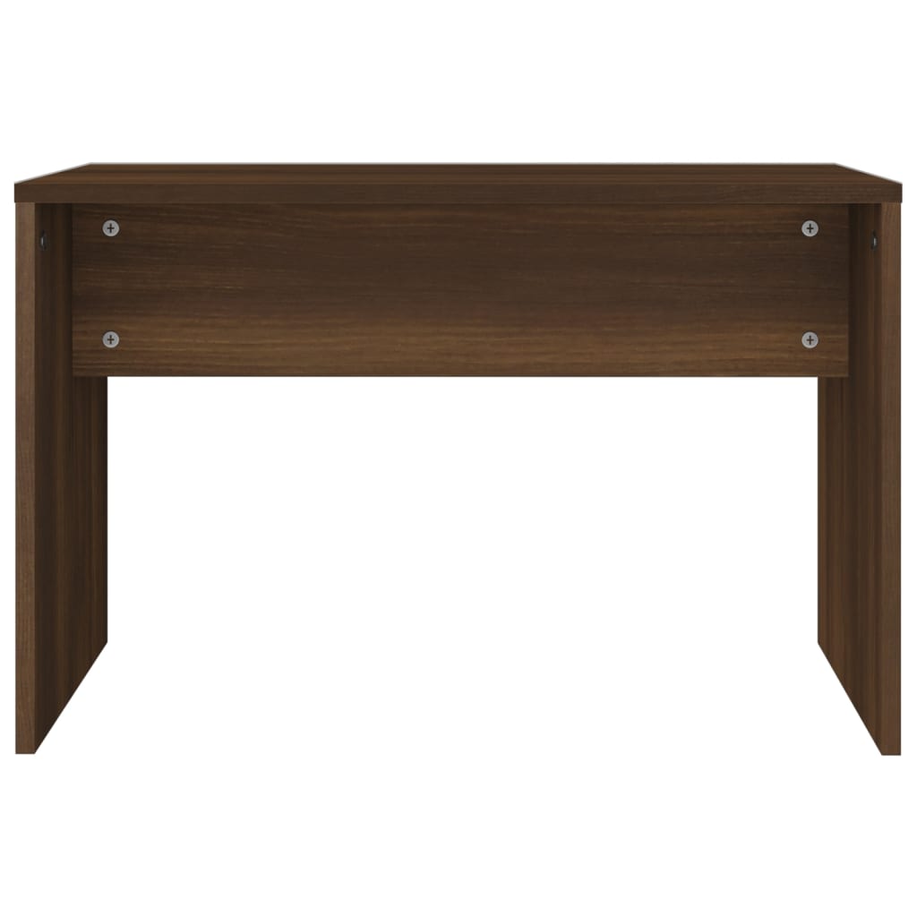 Makeup Table Set Brown Oak Effect 86.5 x 35 x 136 cm