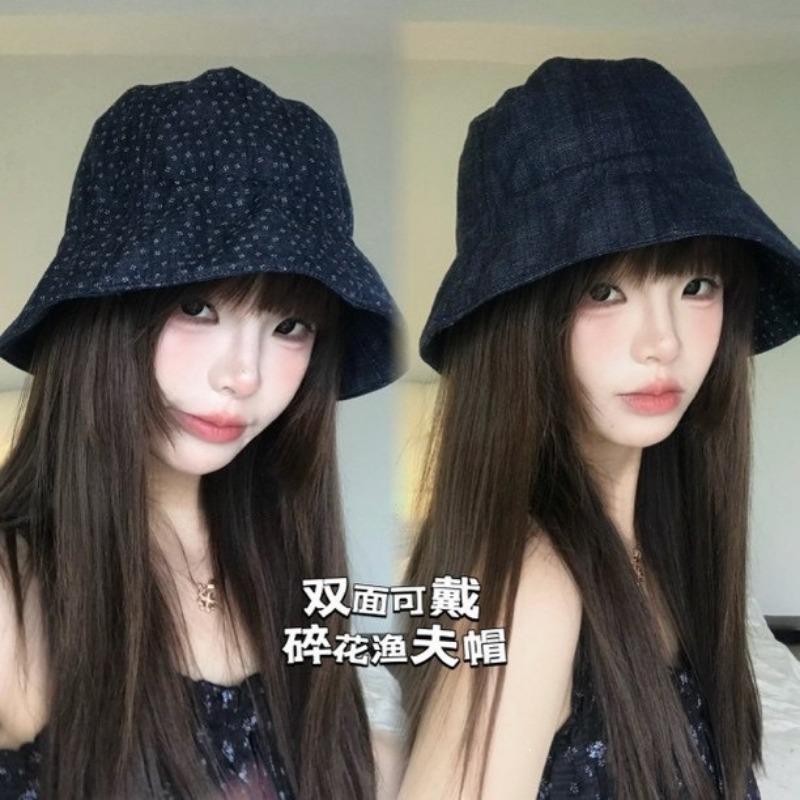 Korean Style Double Sided Bucket Hat Women Summer Thin Sun Protection Hat
