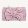 Spring thin baby plain bow headscarf, children's soft and comfortable nylon headband, baby headband