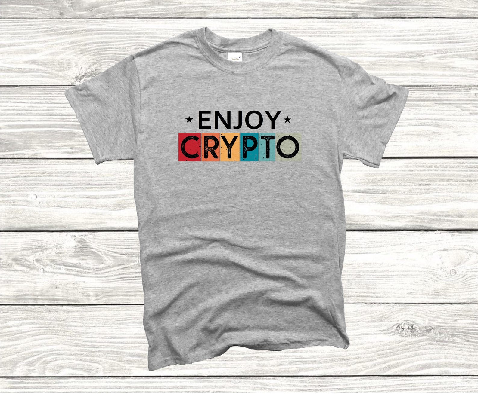 Enjoy Crypto T shirt, Digital Assets, Crypto Market Trader Tee L