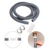 100cm Universal Washing Machine Dishwasher Drain Waste Hose Extension Pipe Connector Clamps Kit U-shaped Drain Pipe Holder