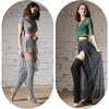 2 Paia Scaldamuscoli Lunghi Elasticizzati a Maglia con Staffa per Danza Balletto Calzettoni Alti sulla Coscia Calze Senza Piedi per Donna