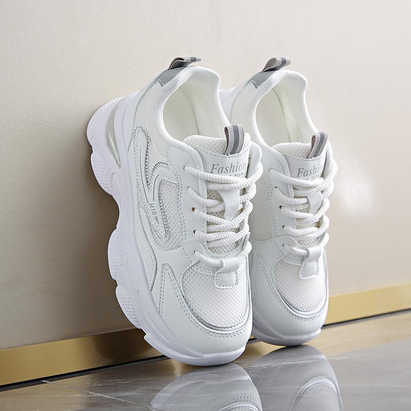 

Fashion inner height increase dad shoes women s small man 2025 summer mesh breathable little white shoes platform sports casual shoes 40