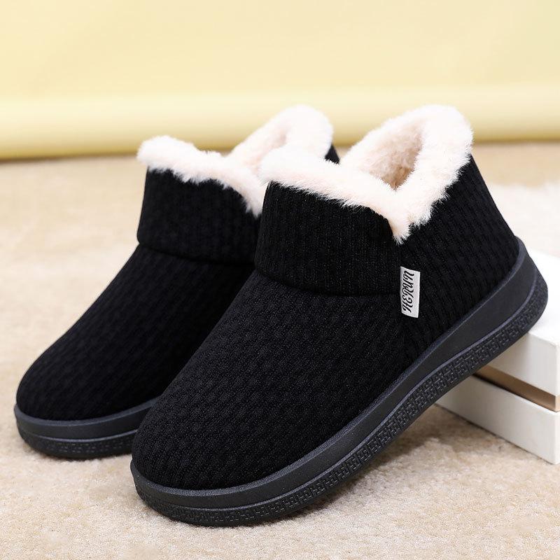 Alte Pekinger Baumwollschuhe Damen Winter Samt verdickt warm Mutter Schuhe rutschfeste weiche Sohle mittelalt Zuhause außen Baumwollstiefel