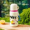 Children's Thermos Cup, Student Portable 316 Stainless Steel with Lid, Straight Drinking Cup, Cute and Fun Graffiti Water Bottle