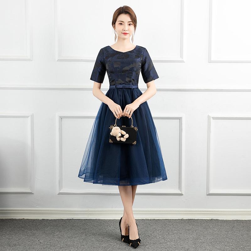 Small dress dress, new big choir performance dress, graduation medium and long temperament elegant dinner dress