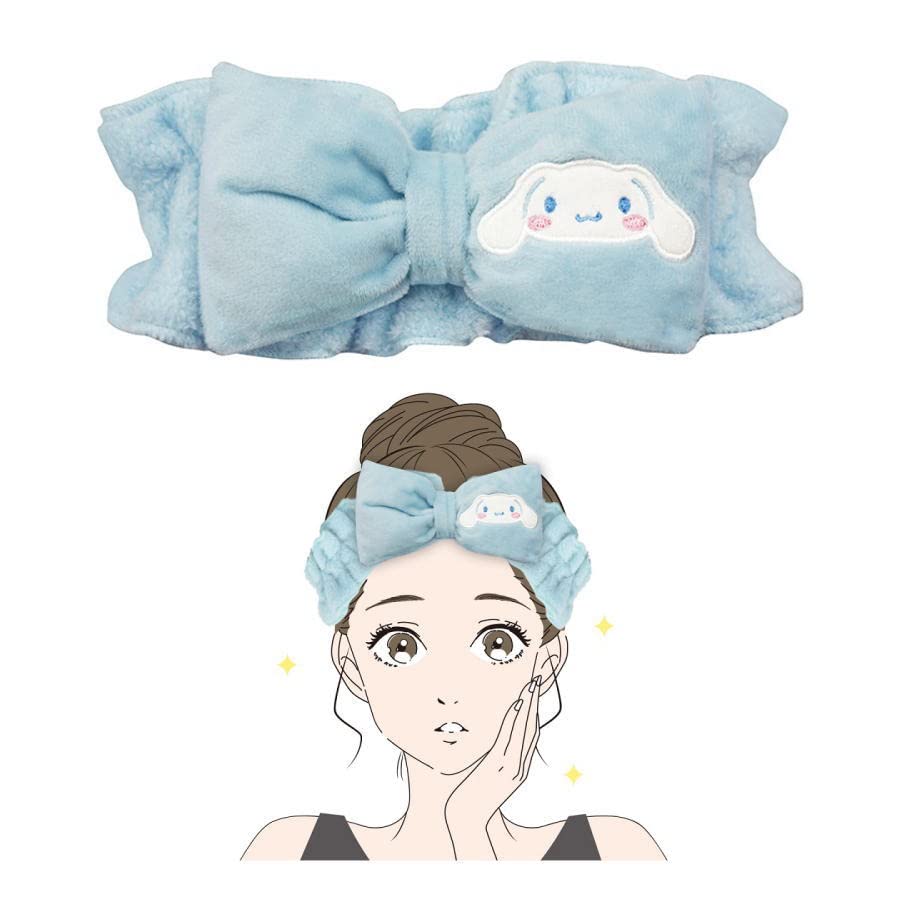 Sanrio Hair Band Character Goods After Bath Hair Clip Cute Pool Face Wash Bath Items Ribbon Fluffy Cinnamoroll