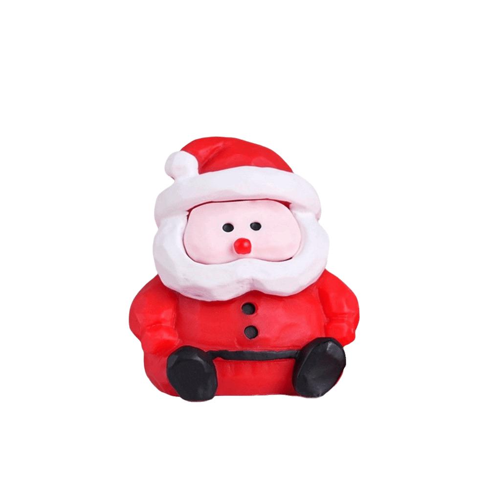 Cute Christmas Decorations Small Size Miniature Ornaments Mini Resin Figurines  Desktop Decorations