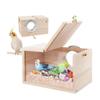 Acrylic/Wood Wooden Parrot House Parakeet Nesting Box  For Parakeet Cockatiel Chicken