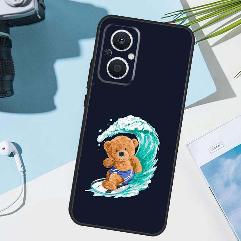 Cute Bear Cool Doll Cover For OPPO Reno 14 F 12 11 10 13 Pro 11F 12F 13F 7 8 Lite OPPO Find X8 X6 X5 X9 Pro Case OPPO Reno10 Pro
