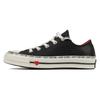 1970s Chuck Taylor All Star Low Street Casual Non-Slip Abrasion Breathable Low-Top Board Shoes Women's Jet Black