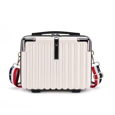Nové přenosné 3D pouzdro na make-up s tvrdou skořepinou a ramenním popruhem - Ruční crossbody cestovní úložná taška, Studentský malý kufr