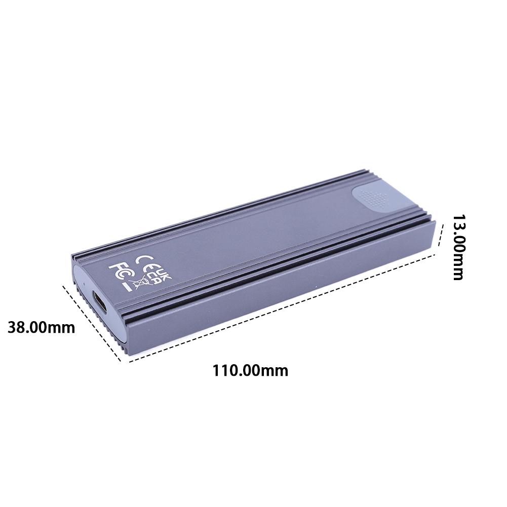 M.2 NVME SATA Dual Protocol SSD Enclosure Adapter Tool-Free M.2 SSD Case Solid State Drive Enclosure for NVME PCIE NGFF SATA SSD