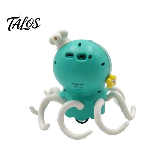 Polpo Ballerino Giocattoli per Bambini, Giocattolo Elettrico Strisciante con Riproduzione Vocale, Ripetizione con un Click, Luci e Musica, Schivata Automatica degli Ostacoli, Genitore Bambino