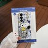 Cartoon Cute Snoopy Charlie friend seat Folding Magsafe Wireless Charge Case For Samsung ZFold 3 4 5 6 ZFold7 Magnetic Holder