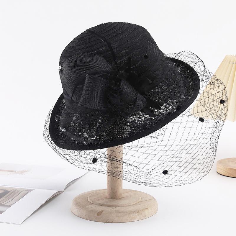 Summer lace breathable sun hat women's mesh flower pot hat sun hat fashion versatile crimped top hat