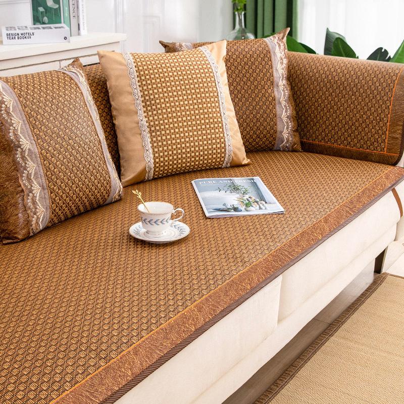 Rattan Mat Sofa Cushion Summer Non-Slip Mat Seat Cushion Ice Cushion Sofa Cover Summer Modern Ice Rattan Mat Seat Cover