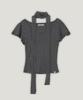 Teuwi Deaden Stripe Jacquard Short Sleeve T-Shirt (Strap Set)