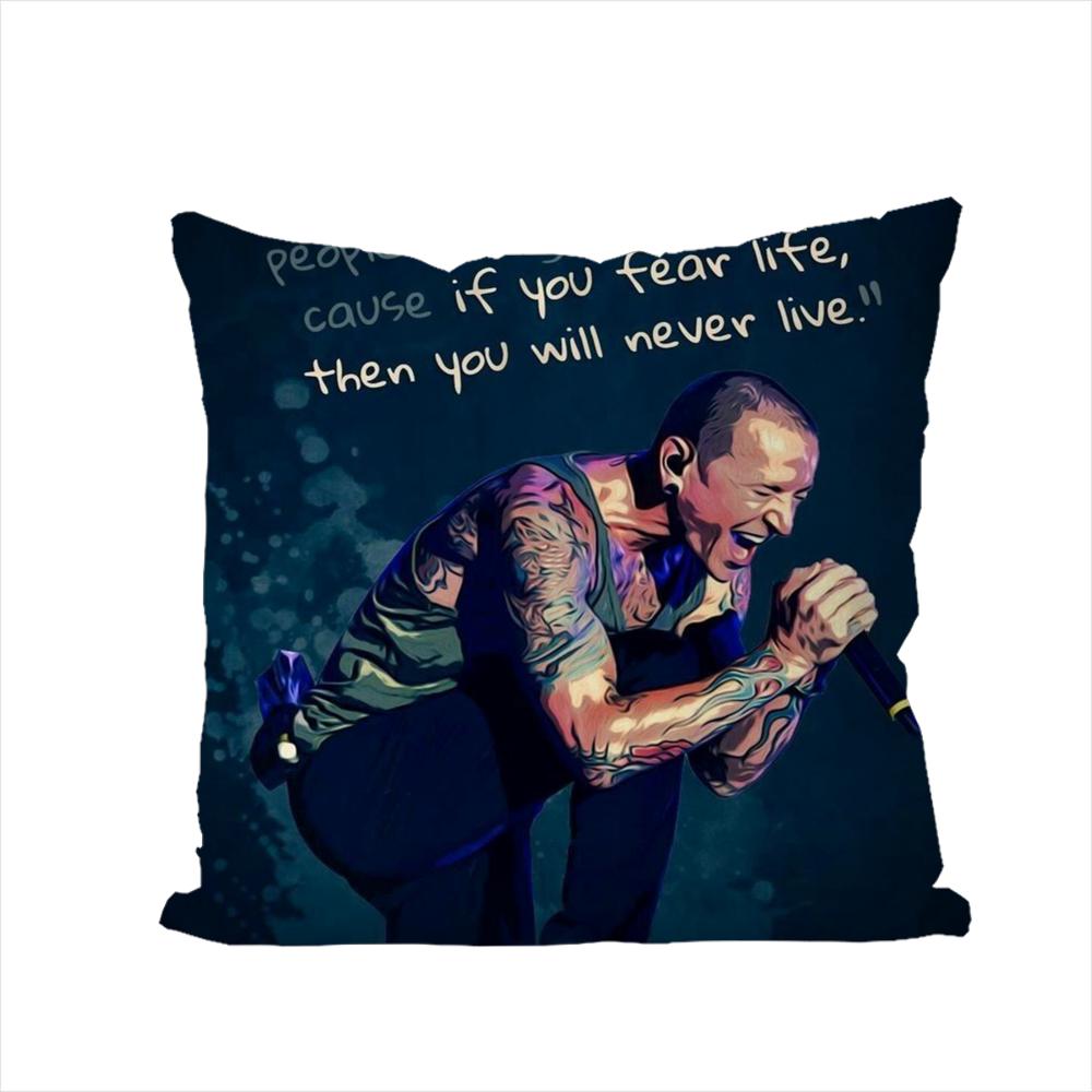 Singer CChester Bennington Pillow Case For Car Sofa Decorative Home Doublesided Print Plush Square Throw Pillow Cushion Cover