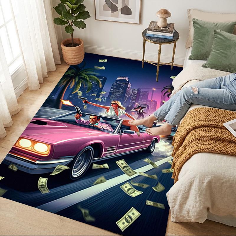 City Chase Living Room Non-Slip Area Rug Soft Carpet for Bedroom Game Playroom Sofa Office Home Decor Doormat Christmas Gift C9211658