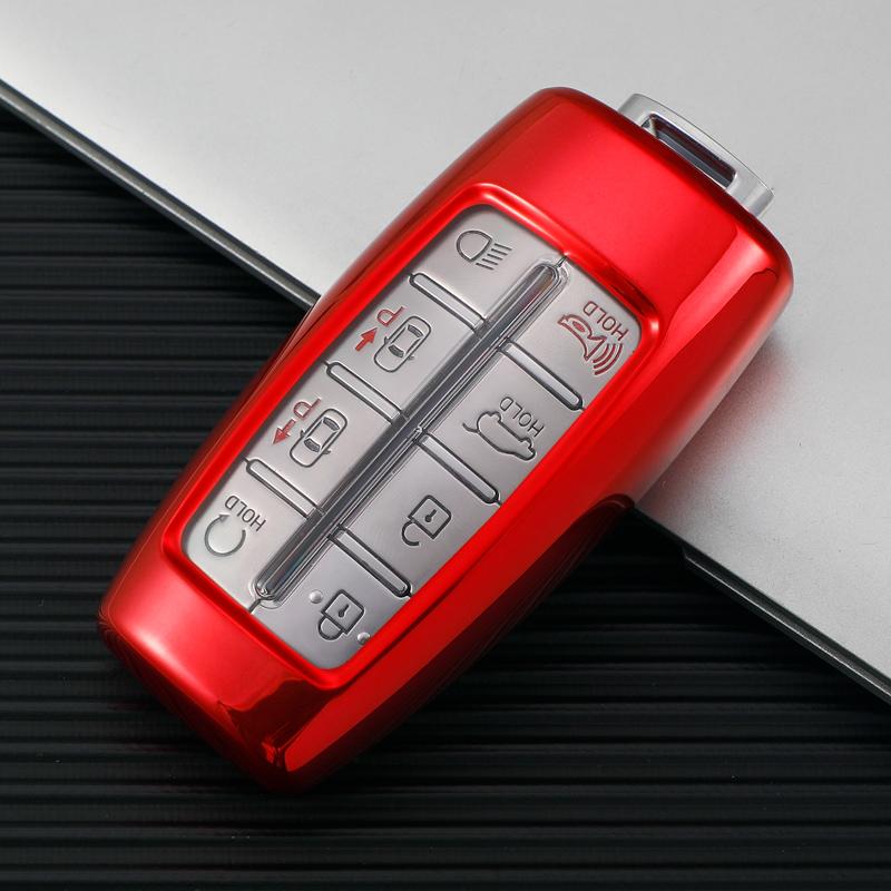 Soft Tpu Car Key Cover Case For Hyundai Genesis G70 Gv70 G80 Gv80 G90 Auto Remote Control Shell Fob Holder Keychain Protector